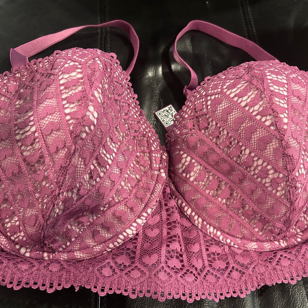 Adore Me Lace Bra in Rich Pink